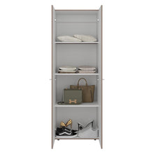 Closet Beico, Bardolino y Blanco Duqueza, con dos Puertas Abatibles y cuatro entrepaños