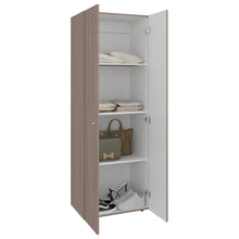 Closet Beico, Bardolino y Blanco Duqueza, con dos Puertas Abatibles y cuatro entrepaños
