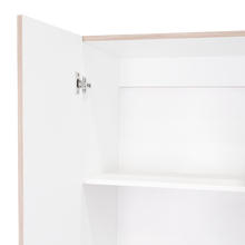 Closet Beico, Positano y Blanco Duqueza, Con Dos Puertas Abatibles y Cuatro Entrepaños