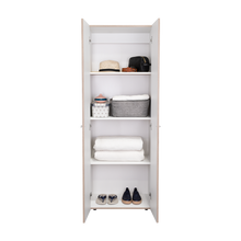 Closet Beico, Positano y Blanco Duqueza, Con Dos Puertas Abatibles y Cuatro Entrepaños