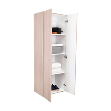 Closet Beico, Positano y Blanco Duqueza, Con Dos Puertas Abatibles y Cuatro Entrepaños