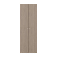 Closet Beico, Bardolino y Blanco Duqueza, con dos Puertas Abatibles y un Tubo cromado