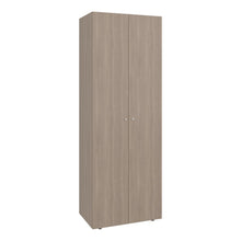Closet Beico, Bardolino y Blanco Duqueza, con dos Puertas Abatibles y un Tubo cromado