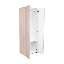 Closet Beico, Positano y Blanco Duqueza, Con Dos Puertas Abatibles y Un Tubo Cromado