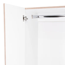 Closet Beico, Positano y Blanco Duqueza, Con Dos Puertas Abatibles y Un Tubo Cromado