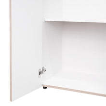 Closet Beico, Positano y Blanco Duqueza, Con Dos Puertas Abatibles y Un Tubo Cromado