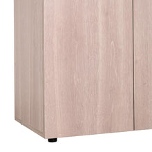 Closet Beico, Positano y Blanco Duqueza, Con Dos Puertas Abatibles y Un Tubo Cromado