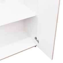 Closet Beico, Positano y Blanco Duqueza, Con Dos Puertas Abatibles y Un Tubo Cromado