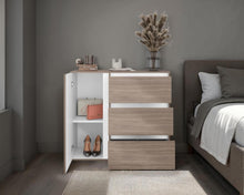 Organizador Niza, Bardolino y Blanco, con tres cajones y gran capacidad de almacenamiento