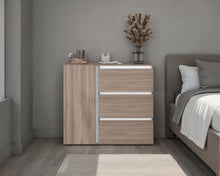 Organizador Niza, Bardolino y Blanco, con tres cajones y gran capacidad de almacenamiento