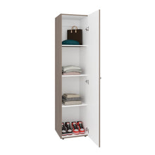 Closet Alma, Bardolino Y Blanco, Con espejo, Una puerta abatible y variedad de entrepaños  ZF