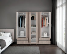 Closet Petunia, Bardolino y Blanco, con cuatro organizadores