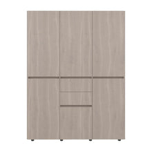 Closet Siruela 150, Bardolino y Blanco, con Seis Puertas y Gran Capacidad de Almacenamiento