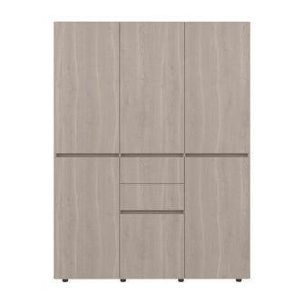 Closet Siruela 150, Bardolino y Blanco, con Seis Puertas y Gran Capacidad de Almacenamiento