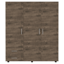 Closet Light, Nogal y Blanco, con Dos Cajones Organizadores y Entrepaño Diseñado Para Los Zapatos