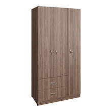 Closet América, Avellana y Blanco, Con Dos Cajones y Variedad De Entrepaños