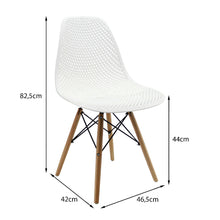 Kit por 4 Silla Air Eames Para Sala Comedor Restaurante - Blanca