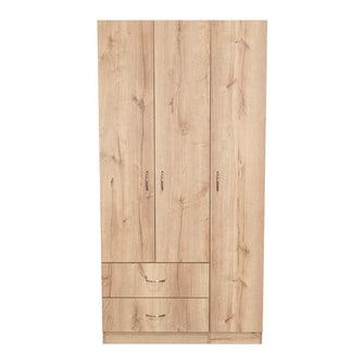 Closet América, Café Claro y Blanco, con Dos Cajones y Variedad de Entrepaños