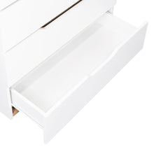 Organizador Coralyn, Blanco y Café Claro, Con Cuatro Amplios Cajones Deslizables Para Guardar Objetos Personales