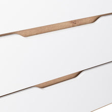 Organizador Coralyn, Blanco y Café Claro, Con Cuatro Amplios Cajones Deslizables Para Guardar Objetos Personales