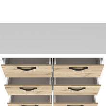 Organizador Zick, Café Claro y Blanco, con  seis cajones y gran capacidad de almacenamiento