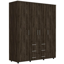 Closet Fontana, Milan y Blanco, con Cuatro Tubos Para Colgar Ropa y Zapatero En La Parte Inferior