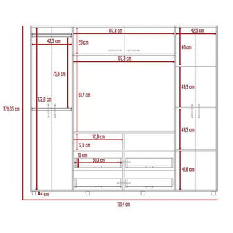 Closet Jakob, Café Claro y Blanco, Para TV de 46"