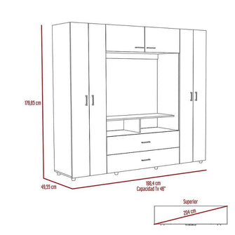 Closet Jakob, Chocolate y Blanco, Para TV de 46"