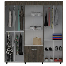 Closet Bariloche Bombay, Milan y Blanco, Variedad de Entrepaños y Seis Puertas Abatibles