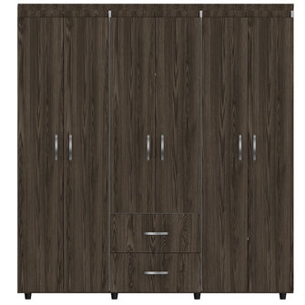 Closet Bariloche Bombay, Milan y Blanco, Variedad de Entrepaños y Seis Puertas Abatibles