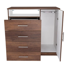 Organizador Barlovento, Cobre y Blanco, con Cuatro Cajones y una Puerta