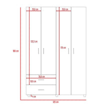 Closet Arkola, Wengue, Con Dos Cajones Organizadores y Cuatro Puertas Abatibles