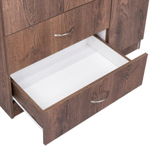 Closet América, Chocolate y Blanco, con Dos Cajones y Variedad de Entrepaños