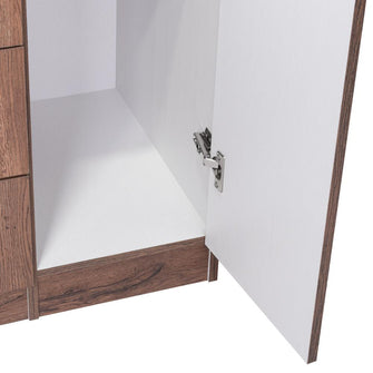 Closet América, Chocolate y Blanco, con Dos Cajones y Variedad de Entrepaños