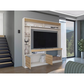 Mesa Para Tv Roy, Capri y Fresno Europeo, con Espacio Para Televisor de 50 Pulgadas