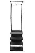 Closet Organizador Lupont, Negro, De tres niveles y dos canastas para ropa