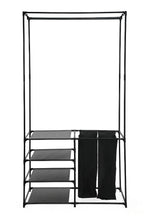 Closet Organizador Lupont, Negro, De tres niveles y dos canastas para ropa