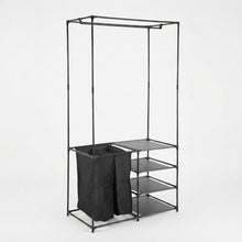 Closet Organizador Lupont, Negro, De tres niveles y dos canastas para ropa