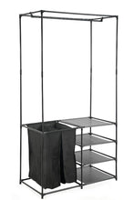 Closet Organizador Lupont, Negro, De tres niveles y dos canastas para ropa