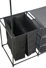 Closet Organizador Lupont, Negro, De tres niveles y dos canastas para ropa