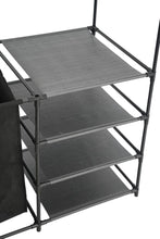 Closet Organizador Lupont, Negro, De tres niveles y dos canastas para ropa