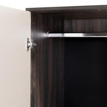 Closet Aster, Grafito y Cocoa, con Puerta Espejo