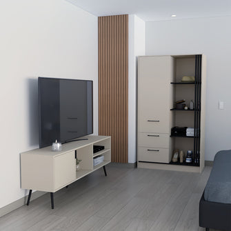 Combo para Habitación Jaspe, Incluye Closet y Mesa para TV
