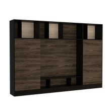 Mesa Para Tv Chalón, Avellana y Wengue, con Espacio Para Televisor de Hasta 55 Pulgadas