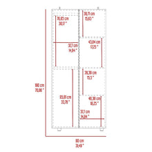 Closet Tera, Café Claro y Blanco, Dos Puertas Abatibles y Dos Tubos Cromados