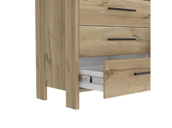 Organizador Asteria Café Claro y Blanco, con Seis Cajones y manijas negras ZF
