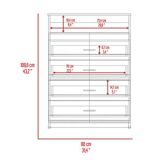 Organizador Barlovento, Café Claro y Blanco, con Cuatro Cajones X2