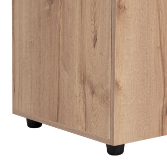 Closet Tera, Café claro y Blanco Vainilla, Dos Puertas Abatibles y Dos Tubos Cromados