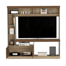 Mesa Para Tv Roy, Café Claro y Castaño, con Espacio Para Televisor de Hasta 50 Pulgadas