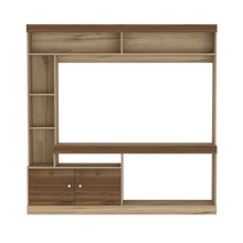 Mesa Para Tv Roy, Café Claro y Castaño, con Espacio Para Televisor de Hasta 50 Pulgadas